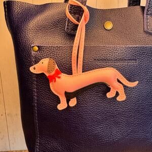 Pink Doxie Wiener Dog Lover Bag Charm Daschund Purse Charm NEW FAST SHIP